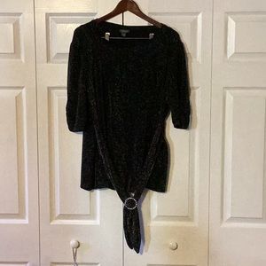 Black shimmery top